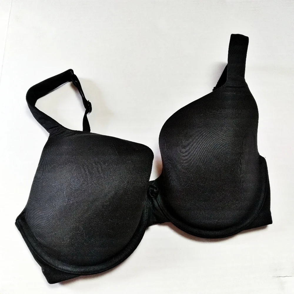 Cacique Black Lightly Lined Full Coverage Bra 32DD